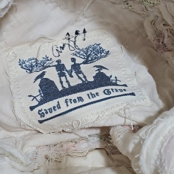 OOAK Magnolia Boho Quilt Top Hat Indie Upcycled Frida Bird Vtg Cat Adjusts L-S - Picture 12 of 14